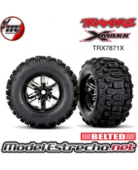RUEDAS MONTADAS BELTED X-MAXX LLANTAS CROMADAS (2U.)