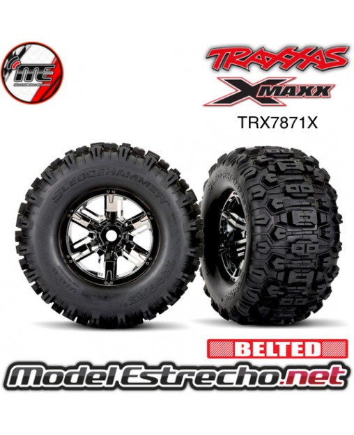 RUEDAS MONTADAS BELTED X-MAXX LLANTAS CROMADAS (2U.)