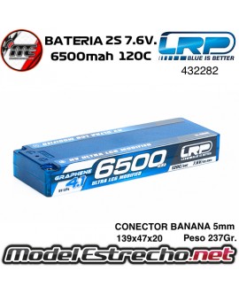 BATERIA LRP 7.6v. LIPO HV 6500mah GRAPHENE 4.1 CAJA DURA 120c/60c 432282