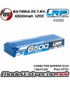 BATERIA LRP 7.6v. LIPO HV 6500mah GRAPHENE 4.1 CAJA DURA 120c/60c 432282