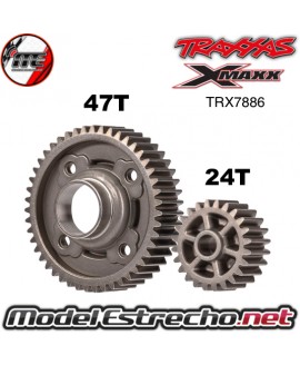 SET CORONA 47T  Y PIÑON 24T TRAXXAS X-MAXX TRX7886