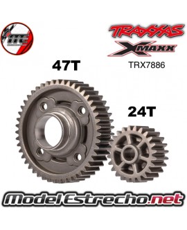 SET CORONA 47T  Y PIÑON 24T TRAXXAS X-MAXX TRX7886
