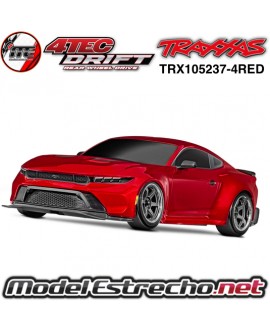 COCHES TRAXXAS 4-TEC 2024 FORD MUSTANG DRIFT ROJO TRX105237-4RED