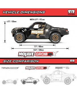 ARRMA MOJAVE GROM 1/18 223 DSC BRUSHLESS 4x4 DESERT TRUCK BLACK ARA2304T1