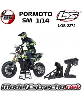 LOSI 1/4 PROMOTE SM FXR SUPERMOTO MOTORCYCLE RTR BASICA BLANCA los-2272