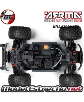 ARRMA GRANITE 223S DSC MONSTER TRUCK V4 3S BRUSHLESS 4WD MT RTR ROJO ARA4302V4T2