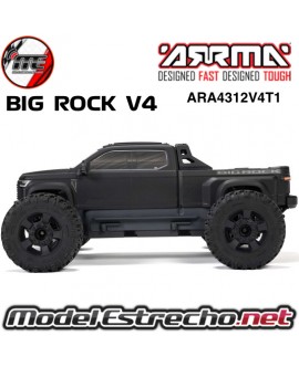 ARRMA BIG ROCK 223S DSC MONSTER TRUCK 3S BLX BRUSHLESS 4WD MT RTR NEGRO ARA4312V4T1