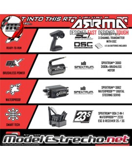 copy of ARRMA SENTON 4X4 V3 3S BLX BRUSHLESS SC ROJO