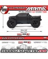 ARRMA BIG ROCK 223S DSC MONSTER TRUCK 3S BLX BRUSHLESS 4WD MT RTR NEGRO ARA4312V4T1
