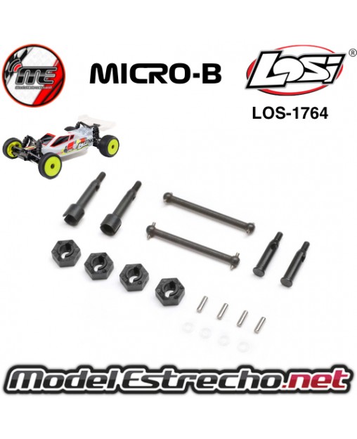 DRIVE SHAFTS AXLES WHEEL HEXES LOSI MICRO-B 1/24 LOS-1764