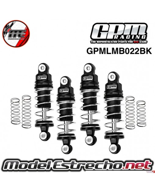 JUEGO DE AMORTIGUADORES ALUMINIO GPM PARA LOSI MICRO-B 1/24 GPMLMB3236BK