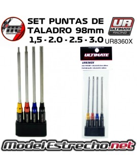 SET DE PUNTAS DE TALADRO 1.5 - 2.0 - 2.5 - 3.0