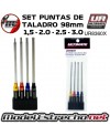 SET DE PUNTAS DE TALADRO POWER TOOL PRO 98mm CON INDICADOR ( 1.5 - 2.0 - 2.5 - 3.0 ) UR8360X