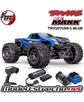TRAXXAS MINI MAXX BL-2S MONSTER TRUCK BRUSHLESS AZUL TRX107154-1-BLUE