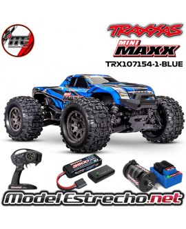 TRAXXAS MINI MAXX BL-2S MONSTER TRUCK BRUSHLESS AZUL TRX107154-1-BLUE