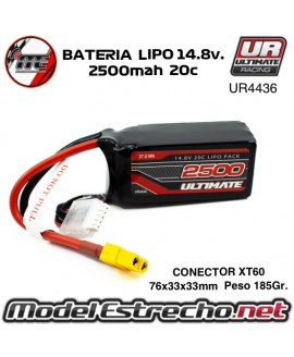 copy of BATERIA ULTIMATE LIPO SOFT CASE 14,8V. 2500MAH 20C T-DEAN