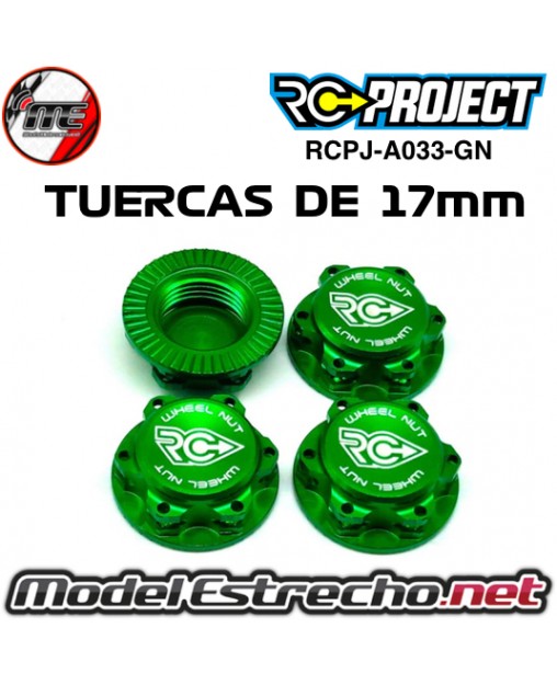 TUERCAS DE RUEDAS 17mm ALUMINIO RC PROJECT