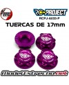 TUERCAS DE RUEDAS 17mm ALUMINIO RC PROJECT ROJAS
