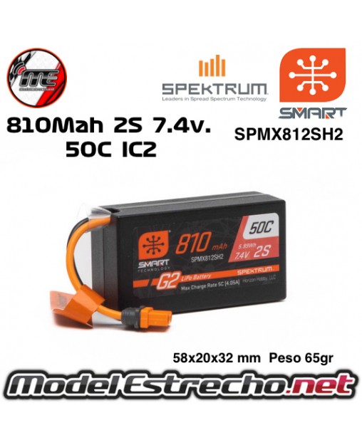 copy of BATERIA SMART 7.4V. 650MAH 2S G2 HARDCASE 30C LIPO IC2