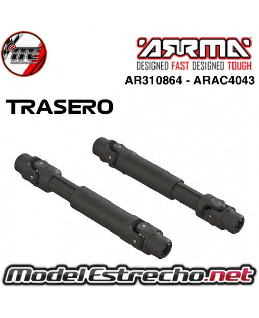 JUEGO EJE TRANSMISION DESLIZANTE TRASERO ARRMA ARAC4043 - AR310864