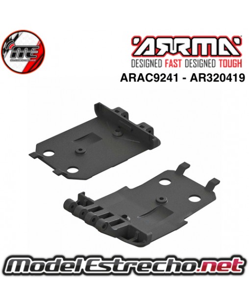PLACA PROTECTORA INFERIOR DELANTERA Y TRASERA ARRMA ARAC9261 - AR320419