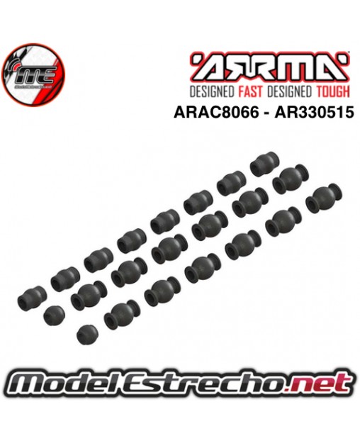 SET DE BOLAS DE PIVOTE ARRMA ARAC8066 - AR330515
