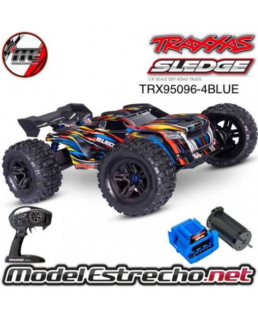 TRAXXAS SLEDGE BELTED 1/8 6S AZUL