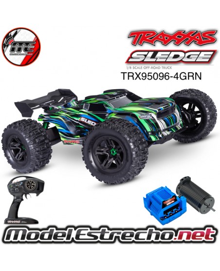 TRAXXAS SLEDGE BELTED 1/8 6S VERDE TRX95096-4GRN