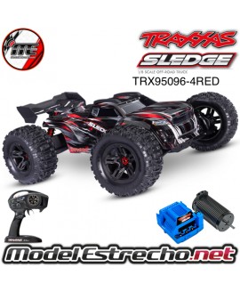 TRAXXAS SLEDGE BELTED 1/8 6S ROJO TRX95096-4RED