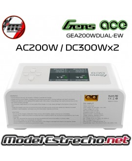 CARGADOR GENS ACE IMARS DUAL AC200W DC300Wx2 SMART BALANCE  GEA200WDUAL-EW