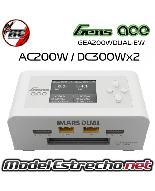 CARGADOR GENS ACE IMARS DUAL AC200W DC300Wx2 SMART BALANCE  GEA200WDUAL-EW