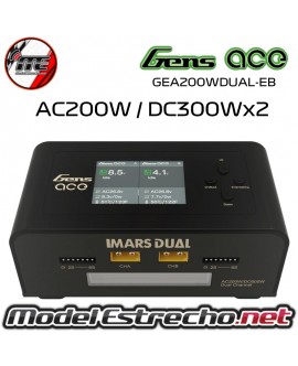 CARGADOR GENS ACE IMARS DUAL AC200W DC300Wx2 SMART BALANCE  GEA200WDUAL-EB