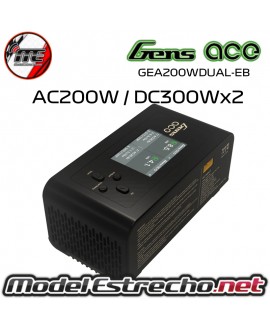 CARGADOR GENS ACE IMARS DUAL AC200W DC300Wx2 SMART BALANCE  GEA200WDUAL-EB