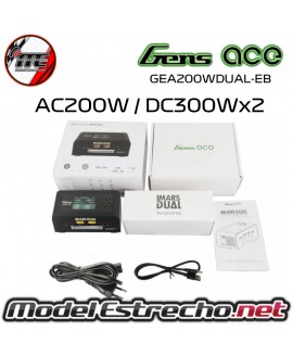 CARGADOR GENS ACE IMARS DUAL AC200W DC300Wx2 SMART BALANCE  GEA200WDUAL-EB