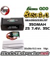 BATERIA GENS ACE 350mah 2S 7.4v. 35C LIPO CON JST-PHR GEA3502S35JST
