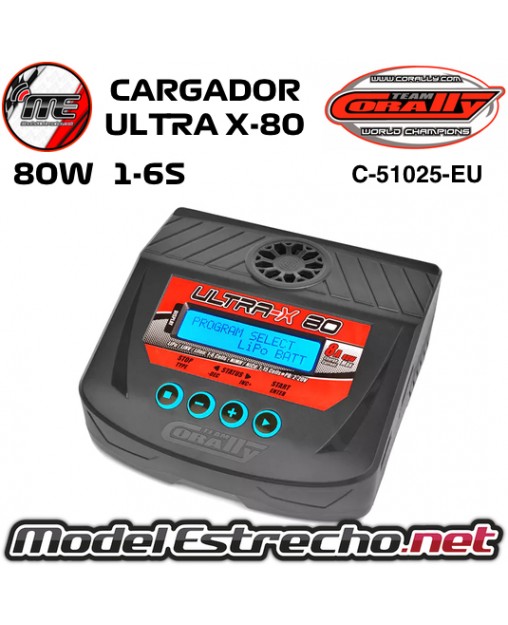 CARGADOR ULTRA X-80 AC/DC BALANCE 80W. 1-6S LIXX
