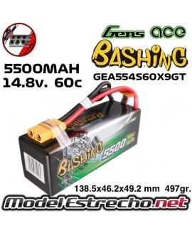 BATERIA GENS ACE LIPO G-TECH BASHING SERIES  5500mah 14.8v 60C 4S1P GEA554S60X9GT