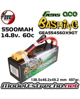 BATERIA GENS ACE LIPO G-TECH BASHING SERIES  5500mah 14.8v 60C 4S1P GEA554S60X9GT