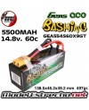 BATERIA GENS ACE LIPO G-TECH BASHING SERIES  5500mah 14.8v 60C 4S1P GEA554S60X9GT