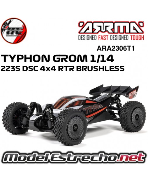 ARRMA TYPHON GROM 1/14 223S DSCC 4X4 RTR BRUSHLESS ARA2306 ARA2306T1