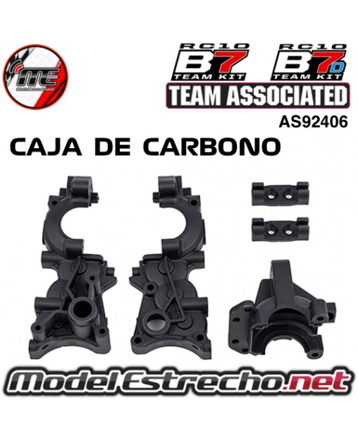 CAJA DE CARBONO TEAM ASSOCIATED RC10B7 FT GEARBOX CARBON AS92406