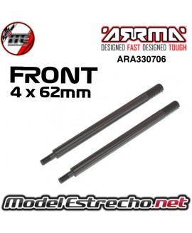 VASTAGO AMORTIGUADOR DELANTERO 4x62MM ARRMA