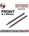 VASTAGO AMORTIGUADOR DELANTERO 4x62MM ARRMA (2U.) ARA330706