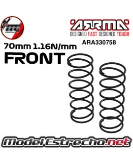 MUELLE DELANTERO 70mm 1.16n/mm ARRMA (2U.) ARA330672