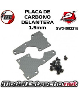 PLACA DE CARBONO TRAPECIO DELANTERO 1.5mm SWORKZ S35-4 SW34002215