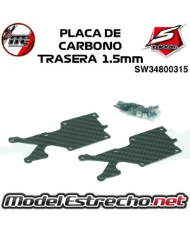 PLACA DE CARBONO TRAPECIO TRASERO 1.5mm SWORKZ S35-4 SW34800315