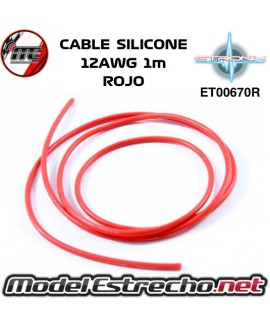 CABLE SILICONE ROJO 12AWG 1m ET0670R