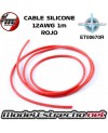 CABLE SILICONE ROJO 12AWG 1m ET0670R