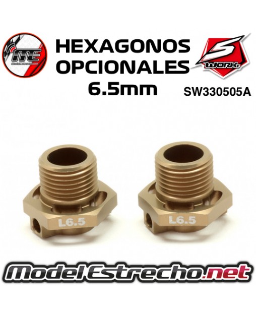 HEXAGONOS OPCIONALES ALIGERADOS  6.5mm SWORKZ (2PCs)SW330505A