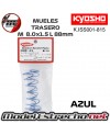 MUELLES TRASERO AZUL M 8.0x1.5 L 88mm BIG BORE KYOSHO ISS001-815